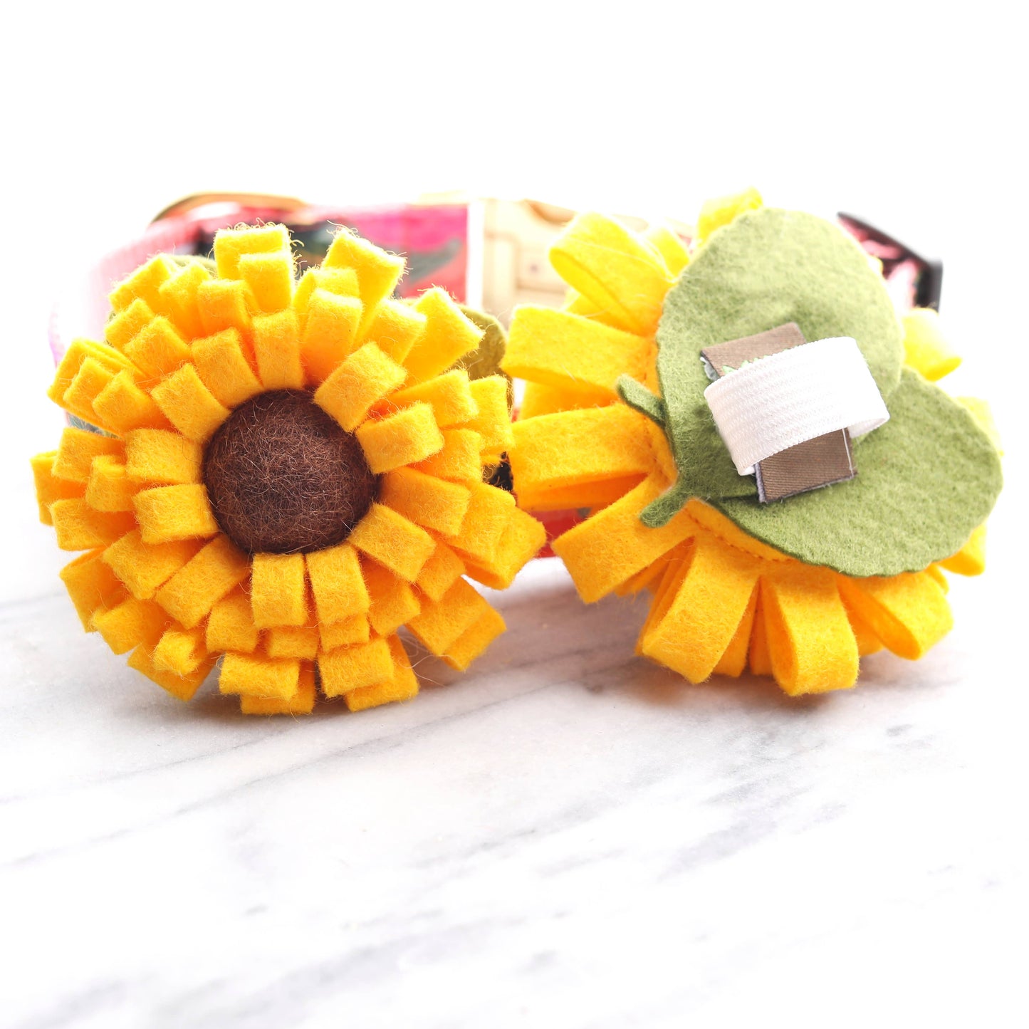 Sunflower Dog Collar Flower