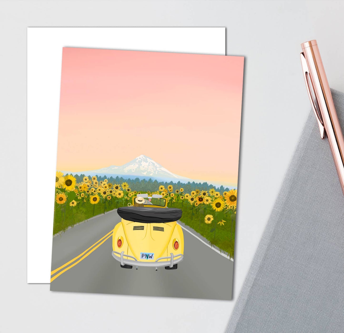 Mt. Hood Sunflowers | Blank Greeting Card