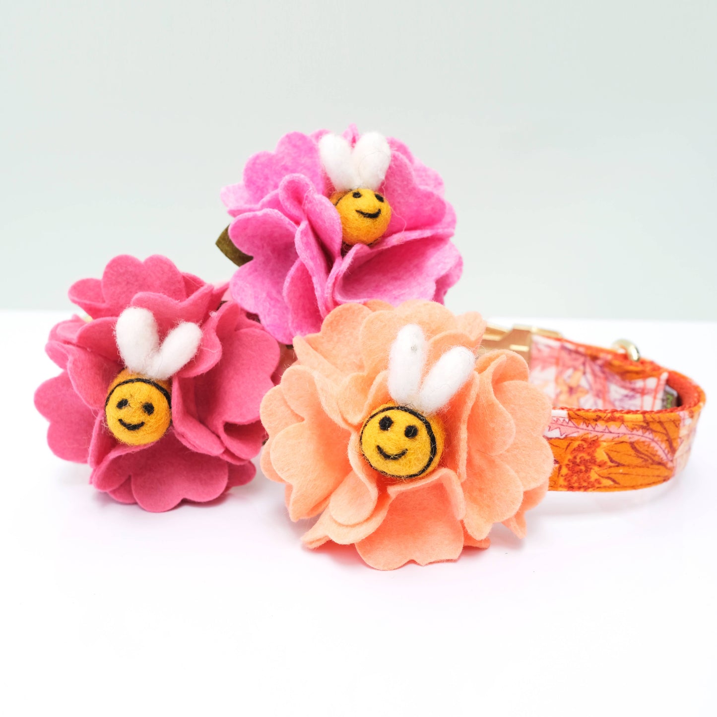 'Bee Mine' Dog Collar Flower Accessory - 25 Colors