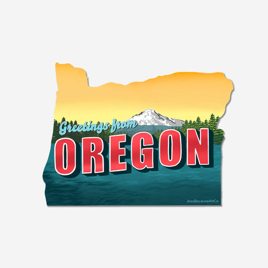 Greetings from Oregon Sticker